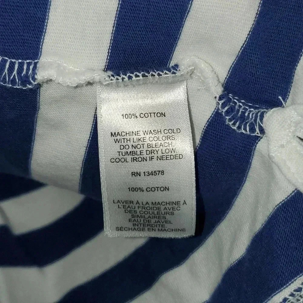 Vineyard Vines Women's Striped Rugby Popover 3/4 Sleeve Blue/White Set Stripe - Picture 9 of 16